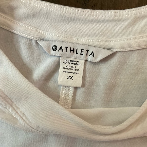 Athleta Inspire Top Plus Size White 3/4 Sleeves  Size 2X - Picture 5 of 7
